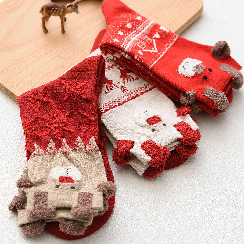 Cao cấp caonhất Vintage Knit Cánhân Crocheted Fuzzy Christmas Stocking với logo tùy chỉnh